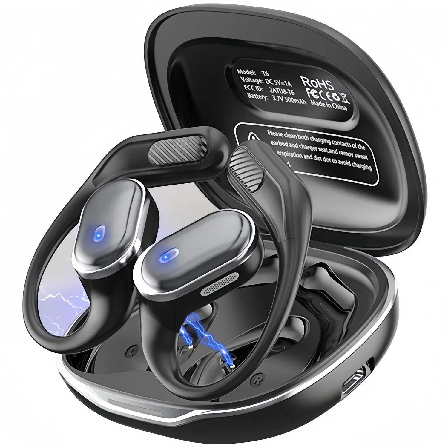 Type C Wired Earphones With Mic - Open-Ear Headphones with Stable Comfort &