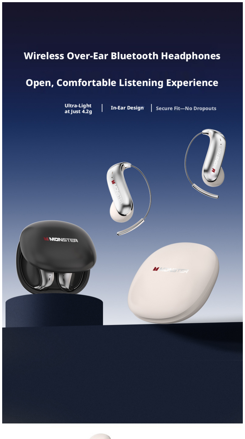 MONSTER C01 Open Ear Hook Wire - Type C Wired Earphones With Mic 评论和价格