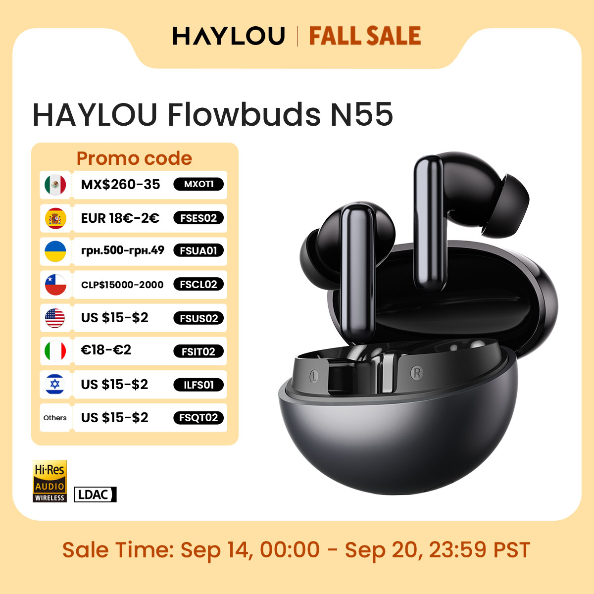 HAYLOU Flowbuds N55 Wireless E - Type C Wired Earphones With Mic 评论和价格