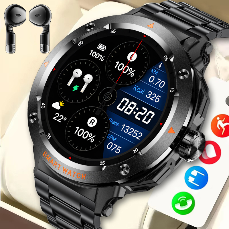 LIGE New 2 In 1 Smart Watch wi - Tws Earbuds Bluetooth 5.3 评论和价格