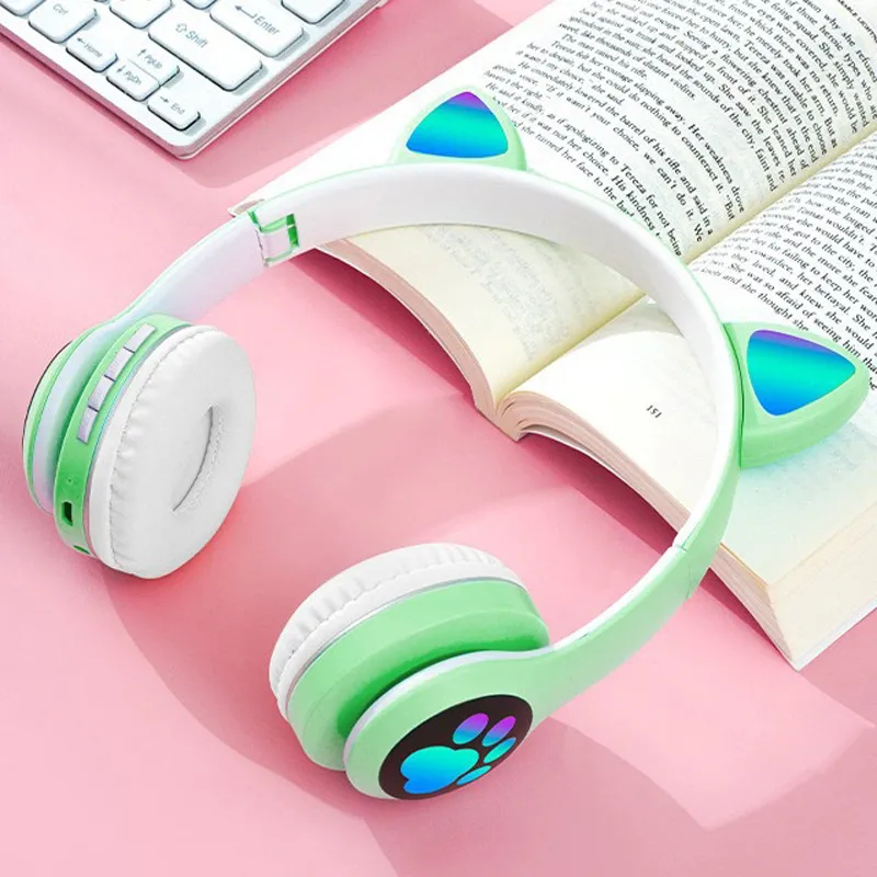 Cat Ear Wireless Headphones Bl - Cat Ear Bluetooth Headset Led 评论和价格