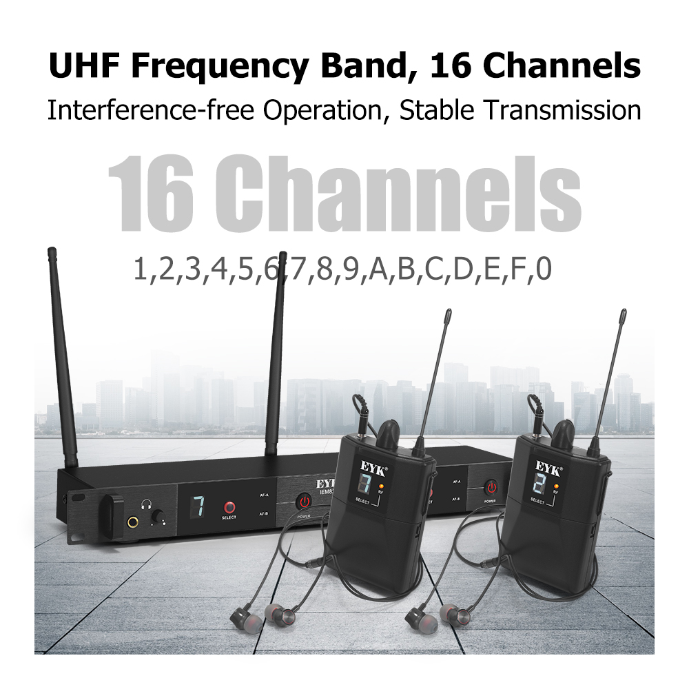 EYK IEM82 UHF Wireless In Ear  - In Ear Monitors For Singers 评论和价格