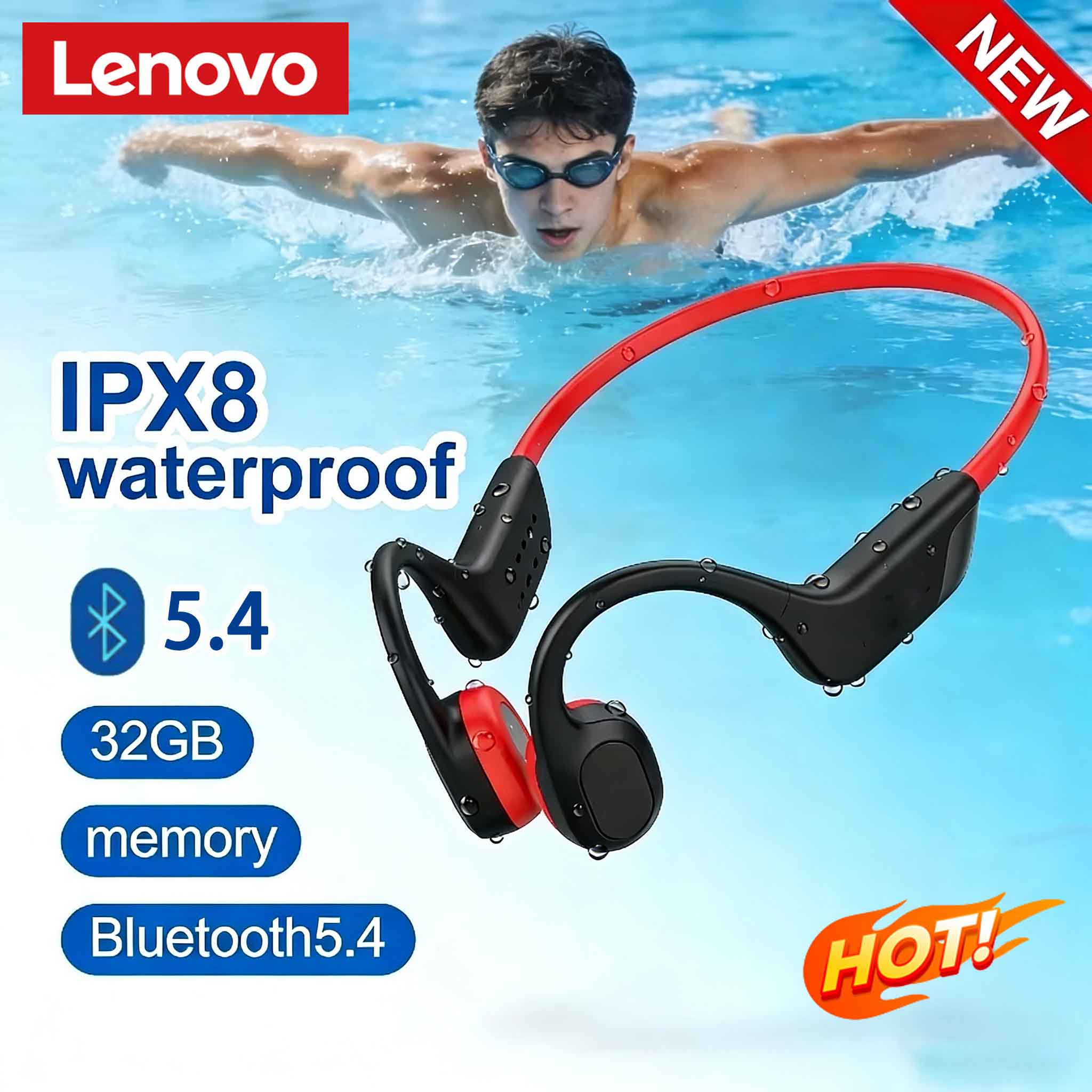 Lenovo Bone Conduction Headset - Bone Conduction Running Headphones 评论和价格