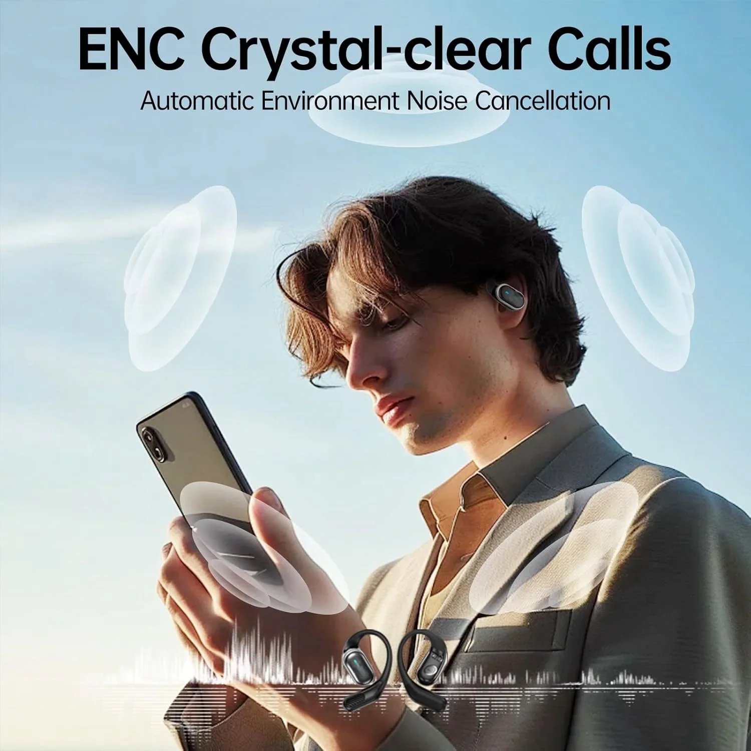 Open-Ear Headphones with Stabl - Type C Wired Earphones With Mic 评论和价格