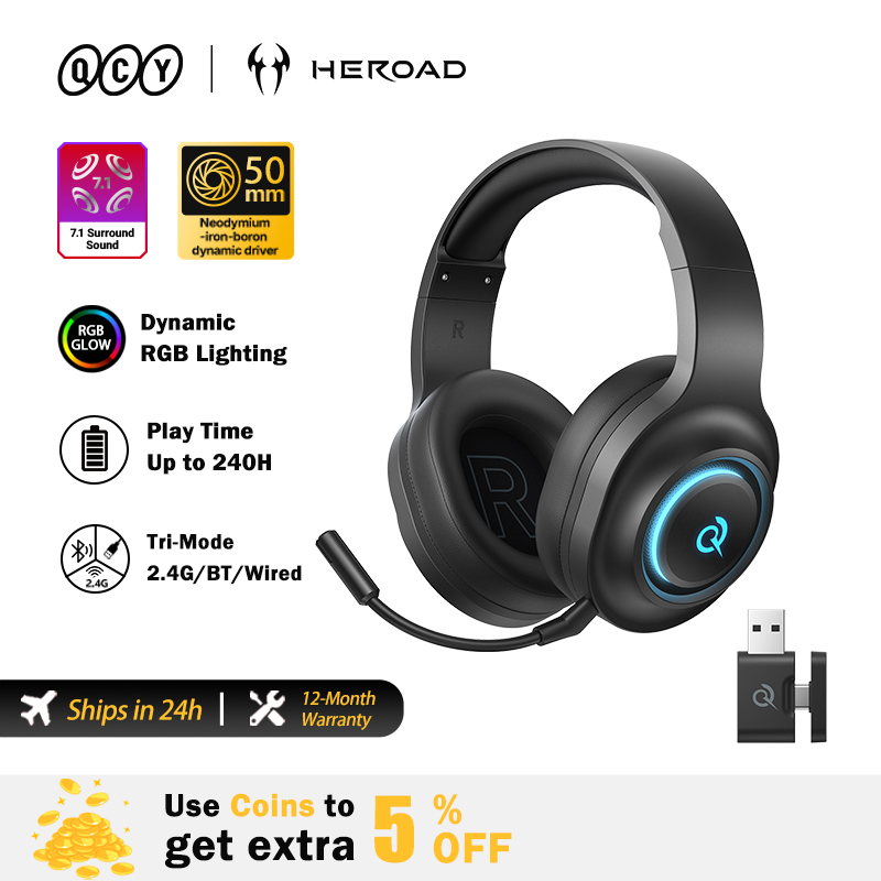 QCY Heroad V200 Gaming Headset - Gaming Headset With Mic Rgb 评论和价格