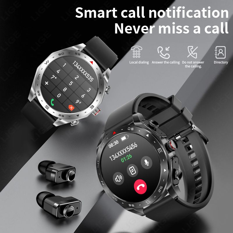 LIGE TWS 2‑in‑1 Smart Watch wi - Sleep Mask Headphones Bluetooth 评论和价格