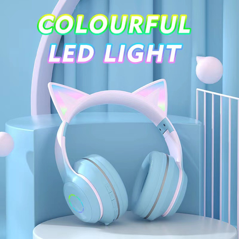 New Best Selling Head-Mounted  - Cat Ear Bluetooth Headset Led 评论和价格