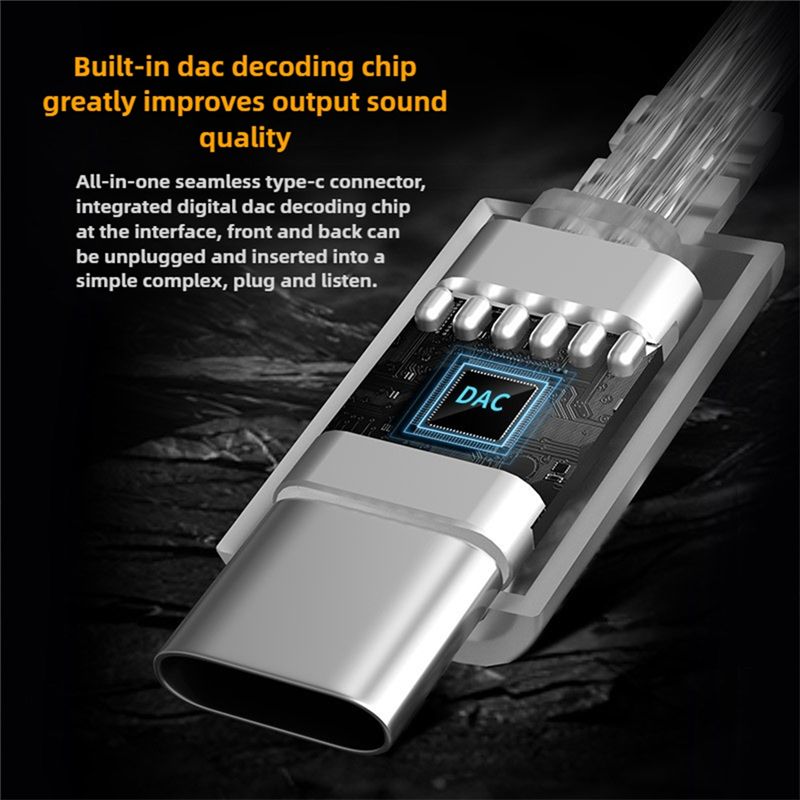 AA60 Type-C Earphone Cable HIF - Type C Wired Earphones With Mic 评论和价格