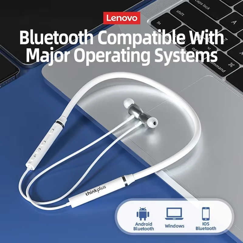 100% Origial Lenovo HE05X Blue - Magnetic Neckband Sports Earphones 评论和价格